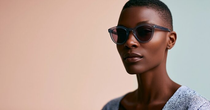 Confident woman wearing stylish sunglasses