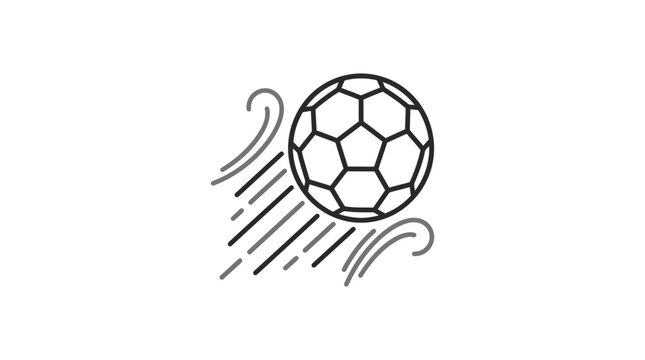 Soccer ball in motion fast speed.