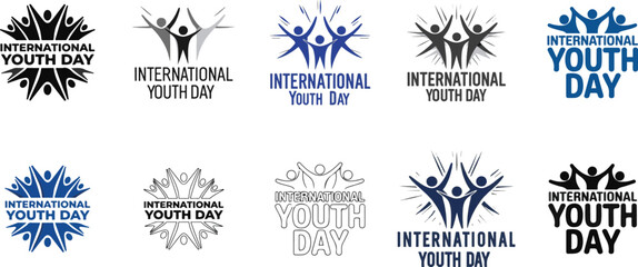 International youth day design for banner, greeting cards, poster or background, youth day celebration. © Nayan