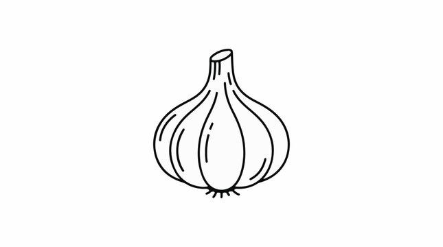A simple line drawing of a whole bulb with a short stem and rounded body