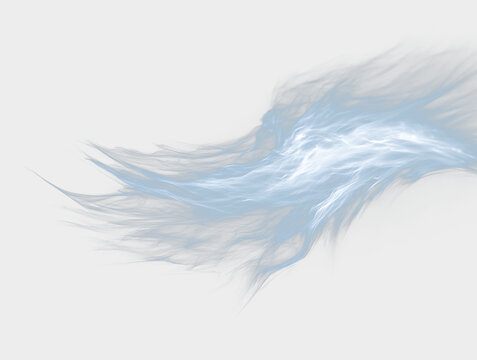Abstract Blue Air Flow with Light Motion and Sparkles PNG