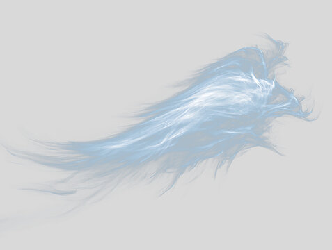 Luminous Blue Wind Trails with Dynamic Swirl Motion PNG