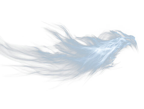 Abstract Blue Motion Trails with Airflow Wave Design PNG