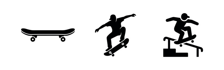 Skateboard and Skateboarding Icon Set © Lili