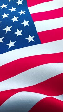 アメリカ合衆国、風にはためく国旗、シームレスなループ素材