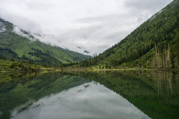 Fototapeta premium Lakes and Mountains, and Their Reflections in the Water
