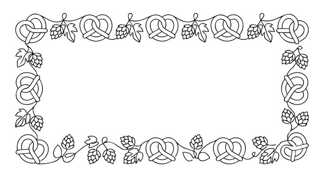 pretzel and hops border
