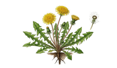 Taraxacum Officinale Wildflower Botanical Art © Ziten