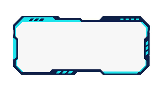 Futuristic empty interface frame with high tech border design