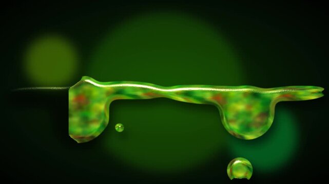 Toxic acid liquid metal flow green danger smooth fluid
