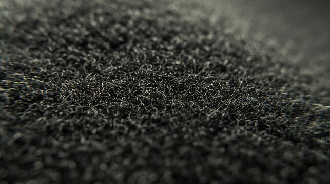 Wool felt matte texture charcoal grey close up