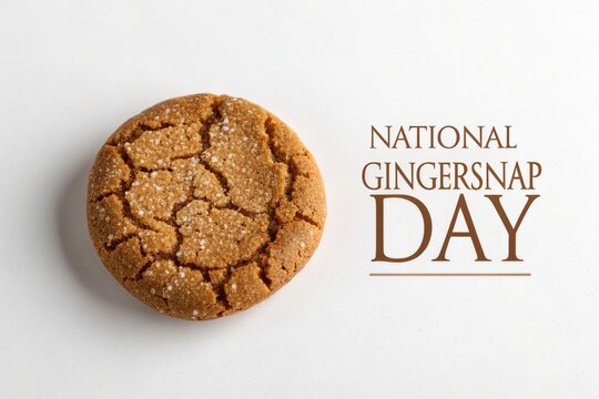 Minimalist Composition Featuring Single Perfect Gingersnap Cookie Display Design.