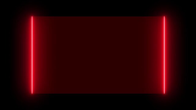 Digital Technology hud animation.  Modern banner, frame of lower third. Neon hologram screen, HUD Square Frames, HUD GUI futuristic element Sci-fi concept design.
