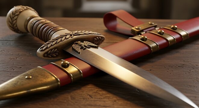 hunting knife and sheath