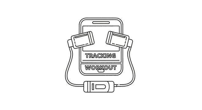 Fitness Tracker Device with Strap.