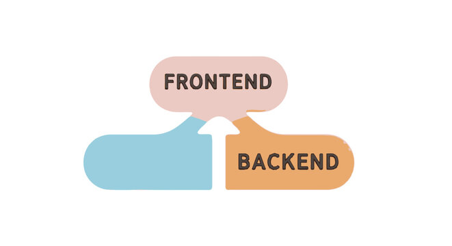 Frontend and backend development concept.