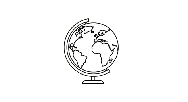 Globe Earth Map Illustration.