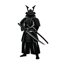 Fototapeta premium Traditional Samurai Character Design