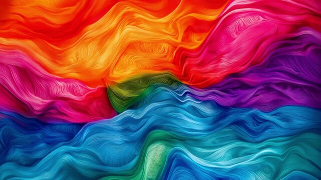 Vibrant multi colored abstract texture with wavy lines and swirls. Creativity, energy, diversity and artistic expression