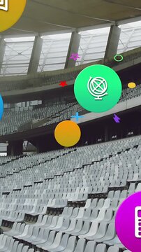 Vertical video: Blue icon appearing right icons moving across seats pencil rising out showing UI