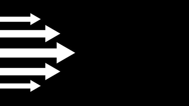 Directional Arrows Pointing Upward Icon: Minimalist Financial Success and Development Motion Concept on Black Background