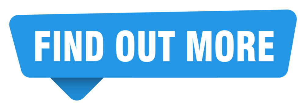 find out more sticker. find out more blue sign isolated on transpatent background