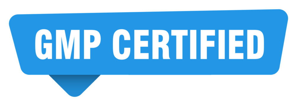 gmp certified sticker. gmp certified blue sign isolated on transpatent background