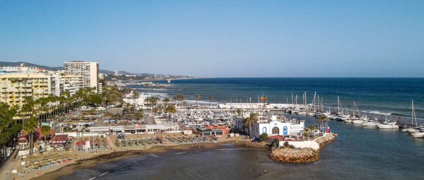 Aerial view of Marbella, Andalusia. Southern Spain