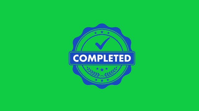 Completed Achievement Badge with Check Mark and Modern Emblem Style, Suitable for Success Labels, Task Completion Marks, Business Approval, and Certification Designs