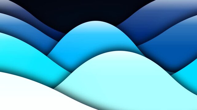 Sapphire ocean liquid gradient silk ribbon wave fluid