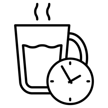 Coffee break icon vector. Work pause illustration sign. Break symbol. Coffee time logo or mark.