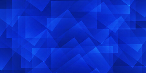 Fototapeta premium Elegant blue vector illustration combining triangle composition and hexagon pattern for digital design.