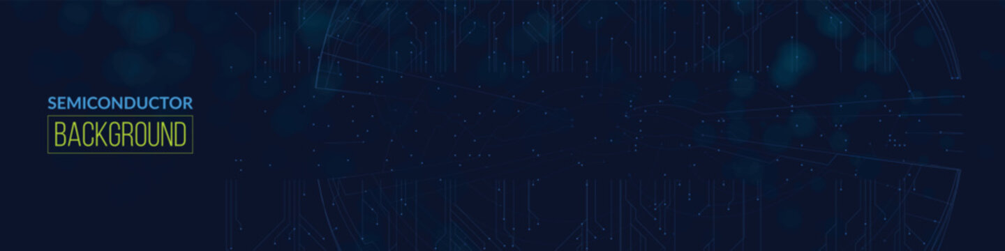 Blue glowing circuitry semiconductor background visual