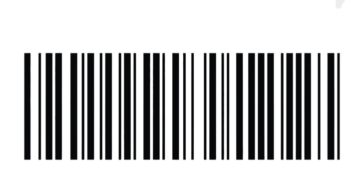 Barcode bar code icon isolated universal label symbol for product scanning inventory management and commercial identification