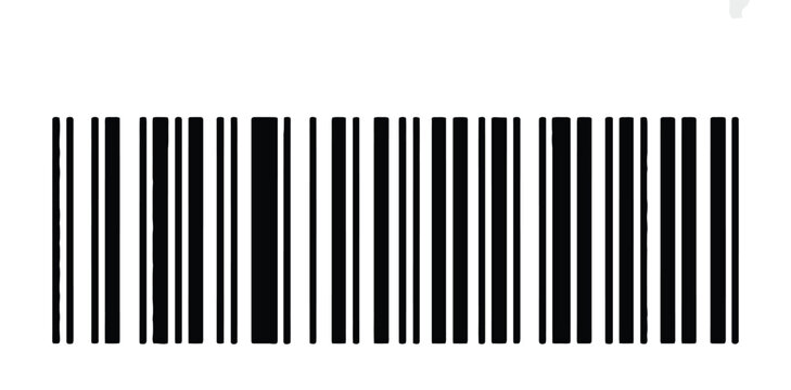 Barcode bar code icon isolated universal scanning tag symbol with clean linear design for retail inventory and digital identification