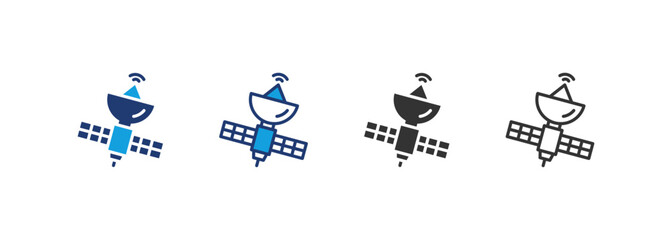 Satellite Icon Set Multiple Style Collection © Squadfire