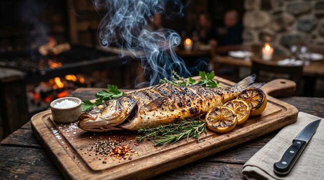 Fire Grilled Whole Sea Bass