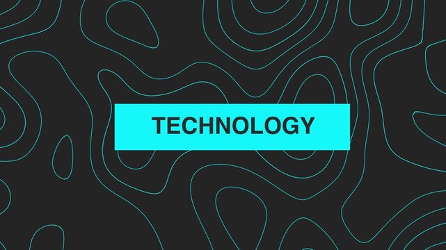 The visual shows a series tech of blue lines and shapes created on a transparent background. The designs flow in a random pattern and create a unique look. The colors contrast sharply