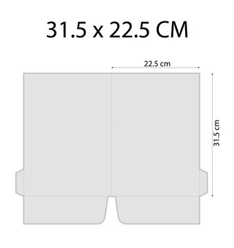 Print Ready A4 Presentation Folder Vector Template with Double Pockets