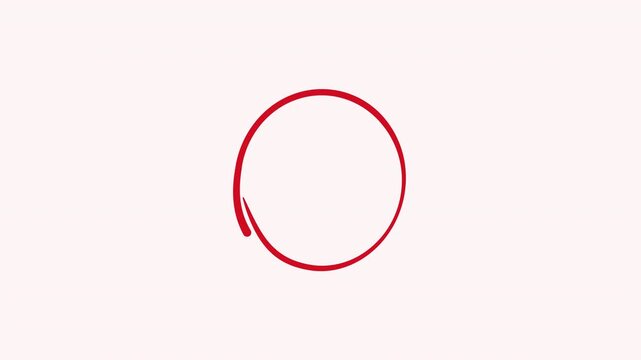 Hand Drawn Circle Marker Animation Overlay Alpha Channel
