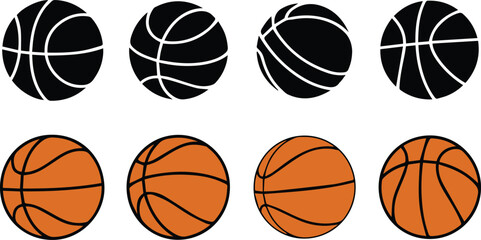 Obraz premium Basketball badge and logo mark variations