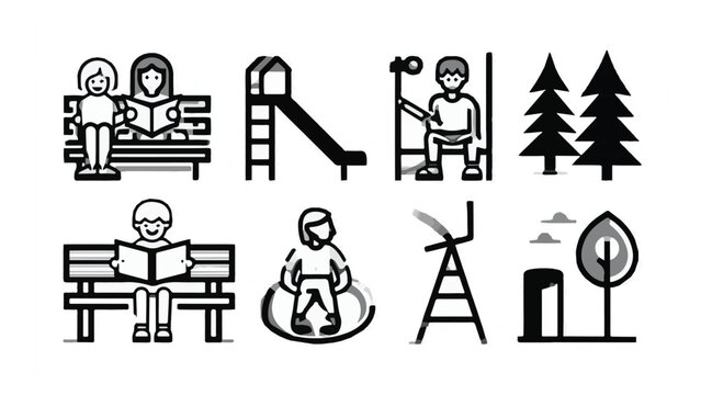 Collection of Playground Equipment and Outdoor Recreational Items.