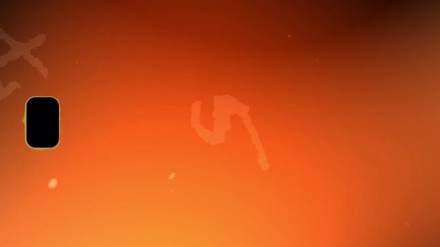Transition film burn, dust, tape, doodle overlay with retro orange dusty particle light leak, suitable for adding vintage flair to videos and presentations.