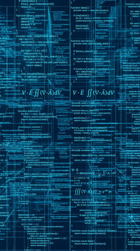 Blue digital code displayed on a screen, representing technology and programming, symbolizing complex data and algorithms.