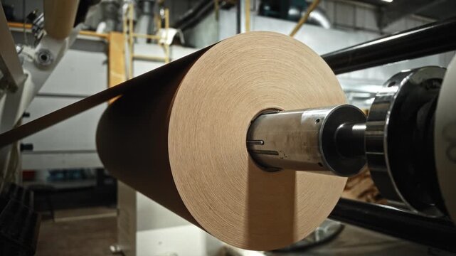Spindle Finish And Tension Control. Automated System For Winding And Packaging Kraft Paper