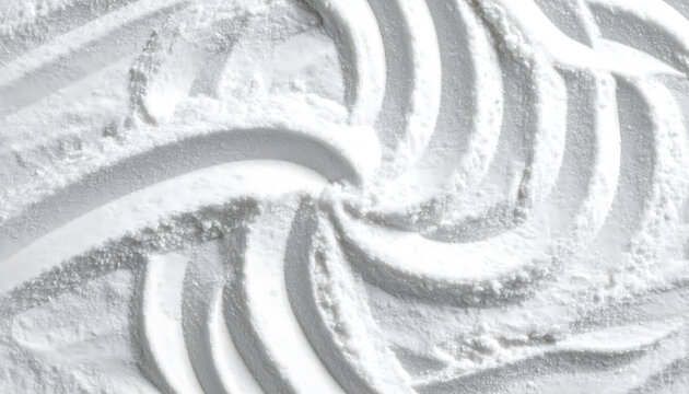 Abstract sugar powder pattern with fine texture minimalist food background and decorative detail