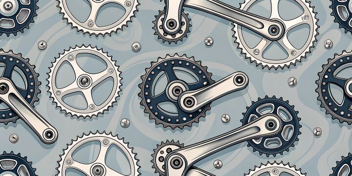 seamless pattern of cogwheel