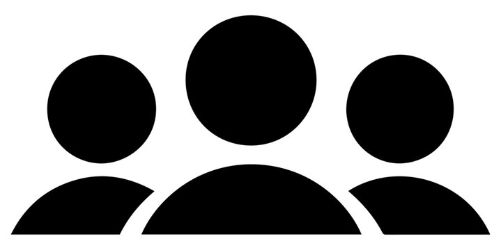 team people icon set for users