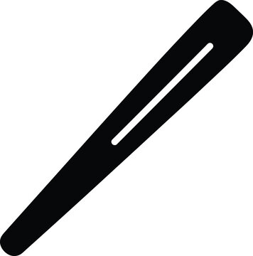 Silhouette vector of a simple wooden baseball bat sporting equipment design