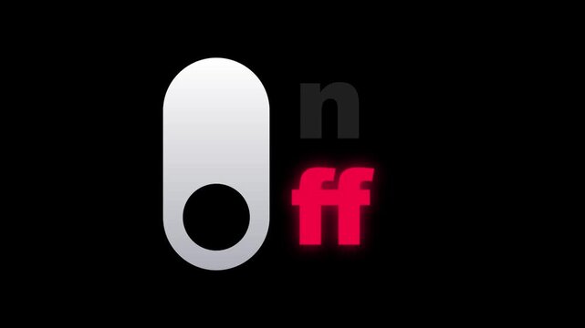 Animated neon letter n with ff symbol on black background